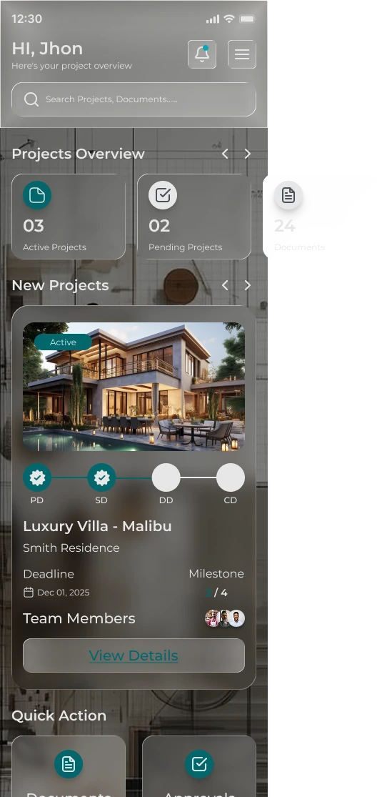 Architecture Collaboration Portal home 2 screen