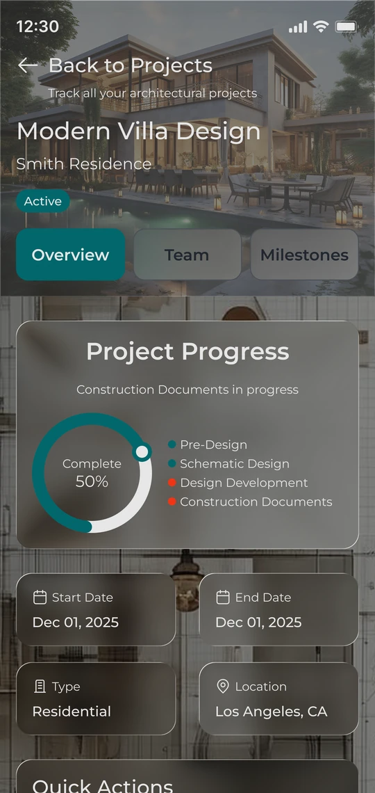 Architecture Collaboration Portal project details 2 screen