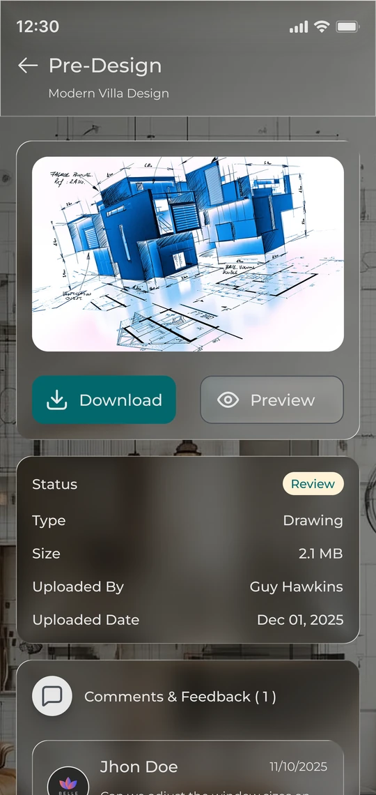 Architecture Collaboration Portal view documents screen