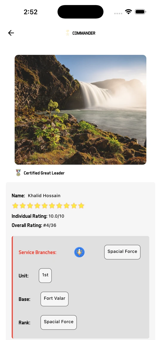 Commander Ratings App screen 5