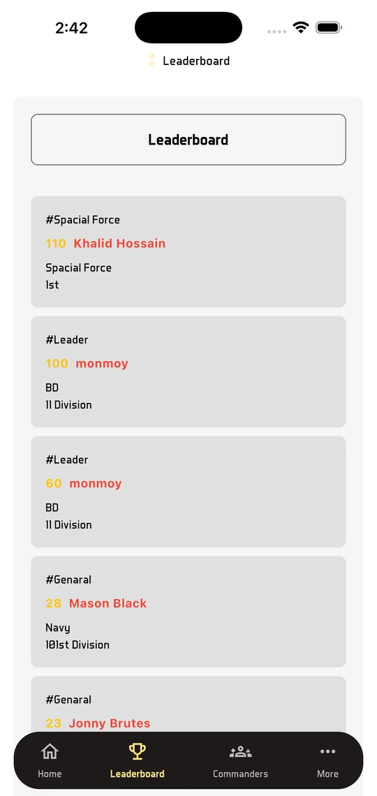 Commander Ratings App screen 12