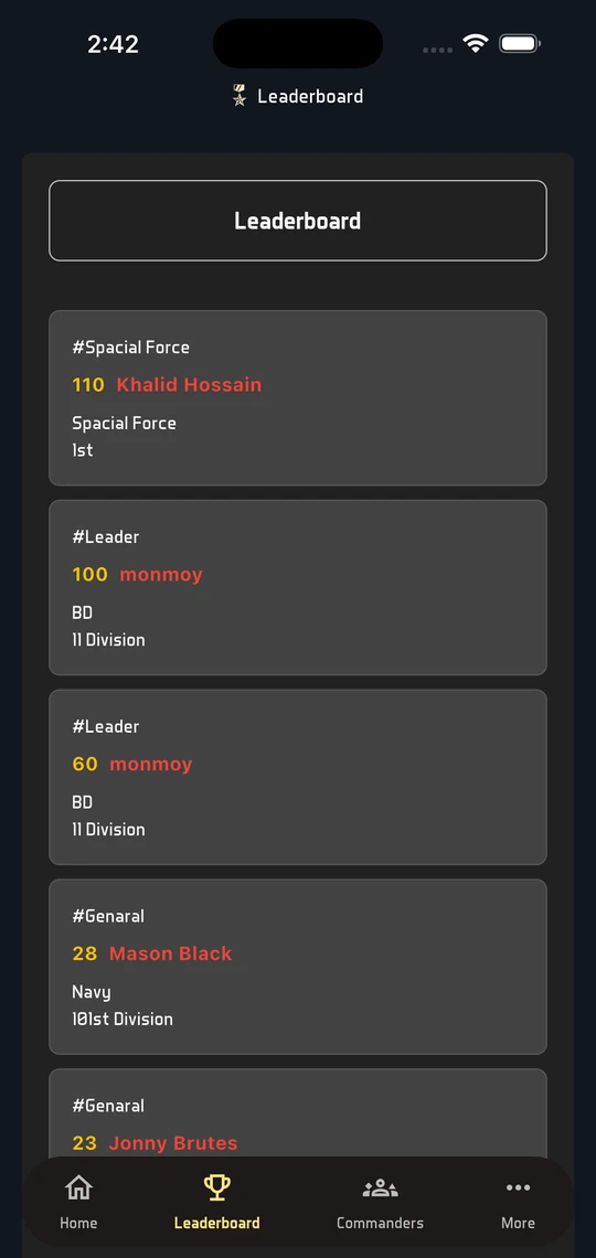 Commander Ratings App screen 13