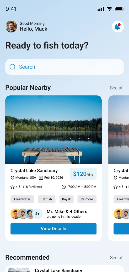 Fishing Spot Booking home 3 screen